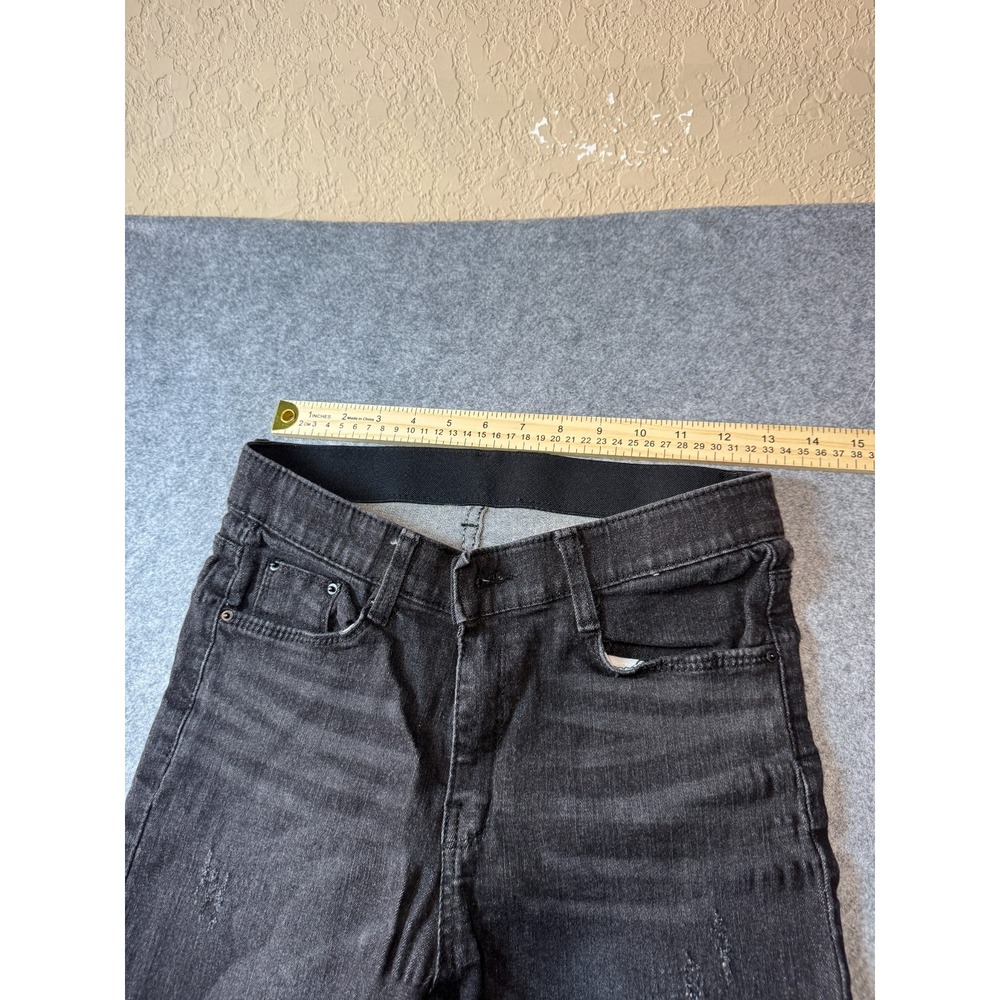 Sira Jean Womens L Gray Denim Mid Rise Frayed Hem Skinny Jeans - Picture 9 of 16